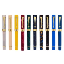 Jinhao 100 Acrylic Spiral Cap Fountain Pen F/0.5mm Nib Office Writting Gift  Pen