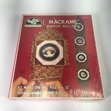 Macrame Mirror Bell Pull Kit Hazels Kaboodles 1970s HK 109 Crafts By Number Vtg