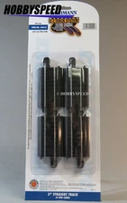 BACHMANN 44412 E-Z TRACK HO 3" STRAIGHTS (4) Section steel black ez BAC44412 NEW