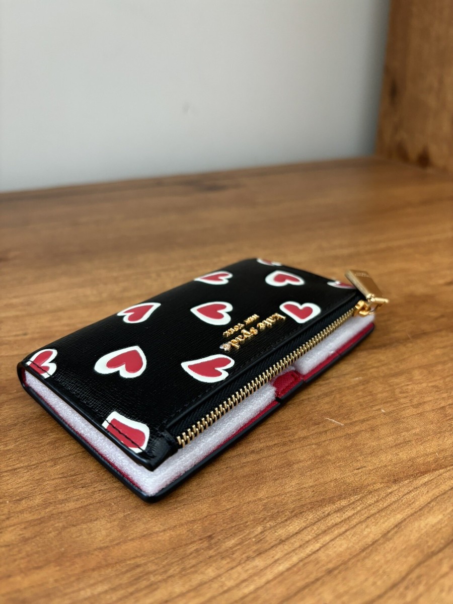 【国内発送】Morgan Stencil Hearts Small Slim Bifold Wallet Morgan Stencil Hearts Small Slim Bifold Wallet | Kate Spade GB