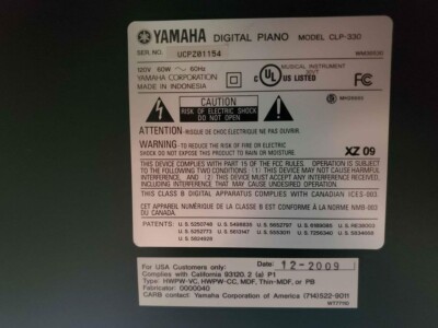Yamaha Digital Piano CLP-330 | eBay