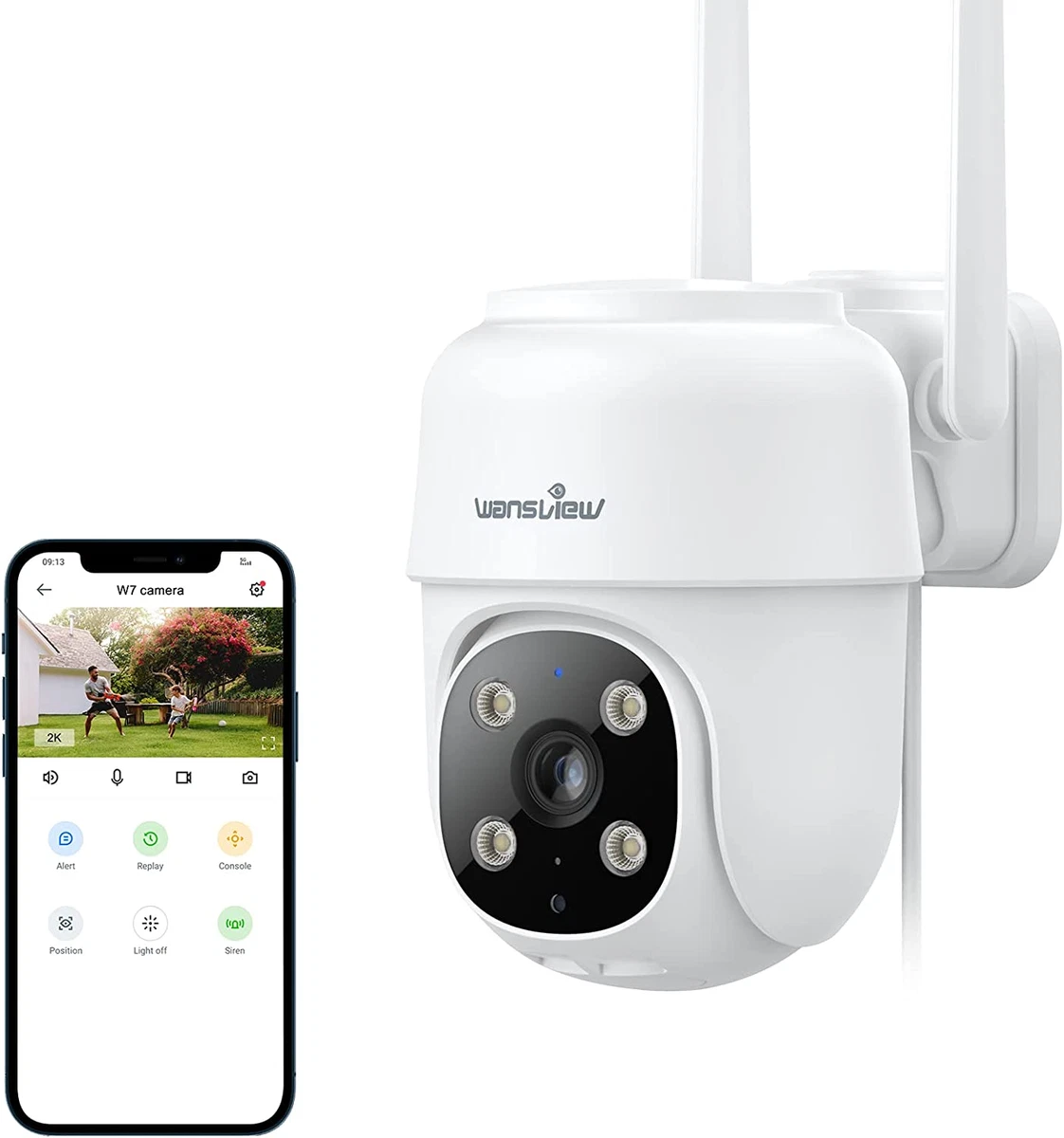 Wansview 2K Security Cameras Wireless Outdoor-2.4G Wifi Home Security  Cameras vi