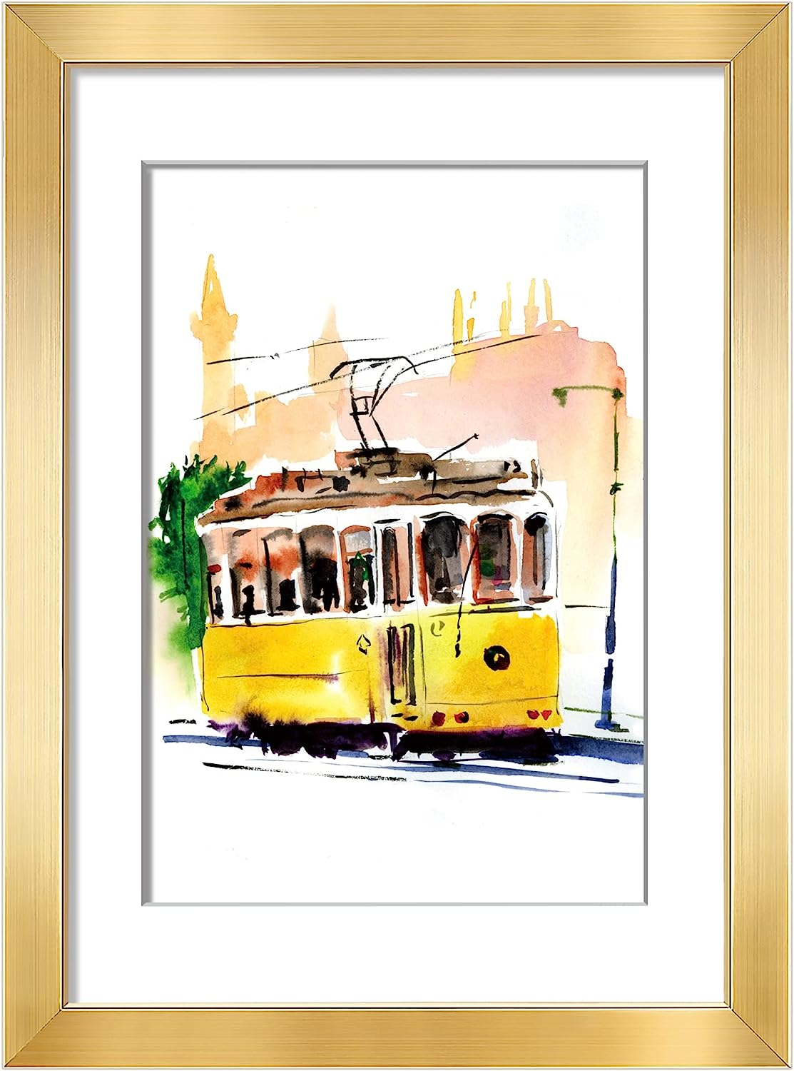 9X12 Picture Frames (1 Pack, Gold), Simple Designed Photo Frame, for Pictures 9X-image