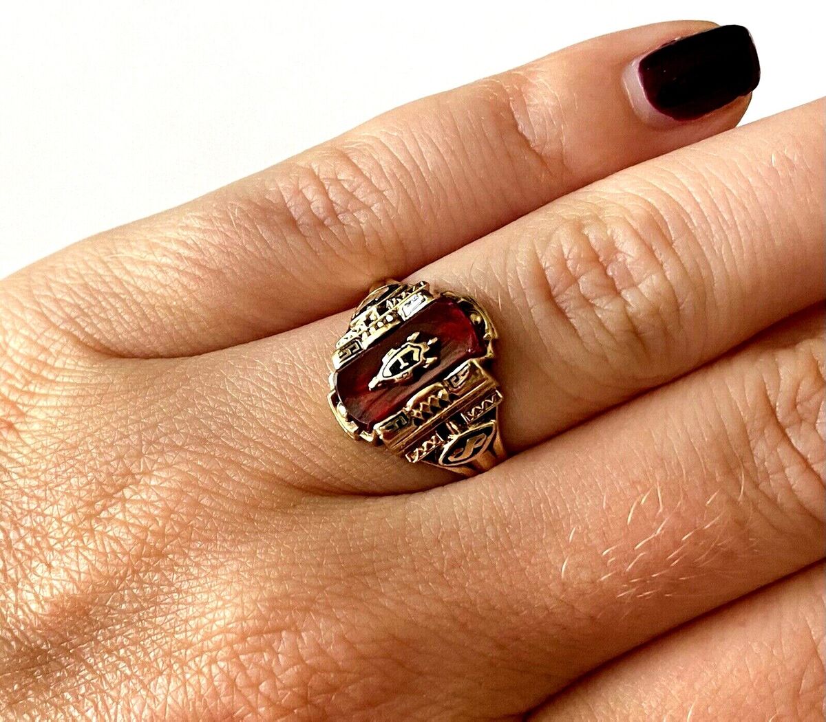 Vintage 1966 Jostens 10K Yellow Gold Ladies HS Class Ring Vintage 1966 Jostens 10K Yellow Gold Ladies HS Class Ring