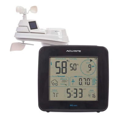 AcuRite Weather Station w/ Mini Wireless Display, Sensor Indoor/Outdoor Black