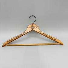 VINTAGE HOTELS STATLER Clothes Hanger Wooden Antique Advertisement
