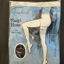 NOS Vintage 1960 Treadwell Stretch Nylon PantyHose Navy