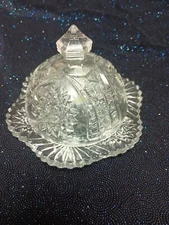 Mini Covered Butter Dish Imperial Glass Co EAPG Cloche Antique Unique