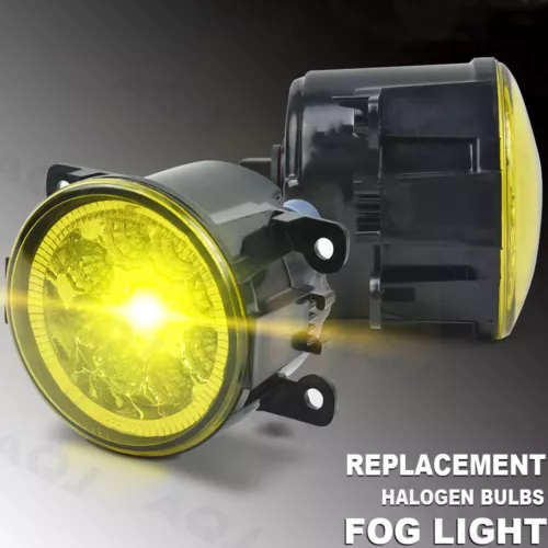 Par de luces antiniebla amarillas LED de conducción aptas para 2016 2017 2018 2019 2020 2021 Honda Civic - Imagen 4 de 14