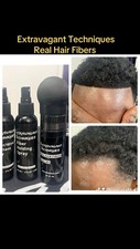 Extravagant Techniques Dark Brown Real Hair Fibers for Thinning Hair Spray - 40g
