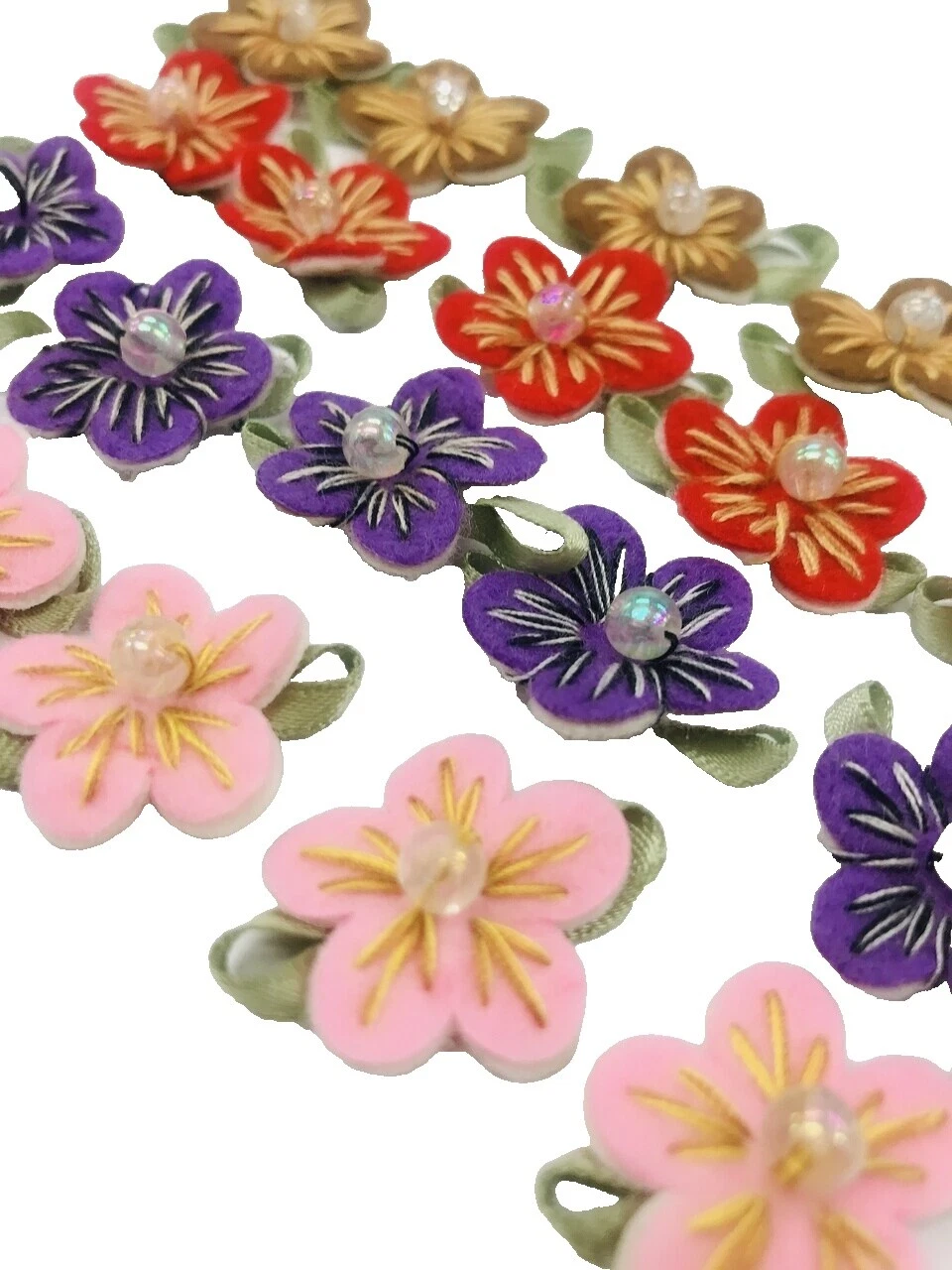 Guarnições de costura com Contas de Feltro