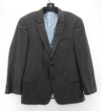 Tommy Hilfiger Jacket Men 40 Short Gray Blazer Wool Sport Coat Business Striped