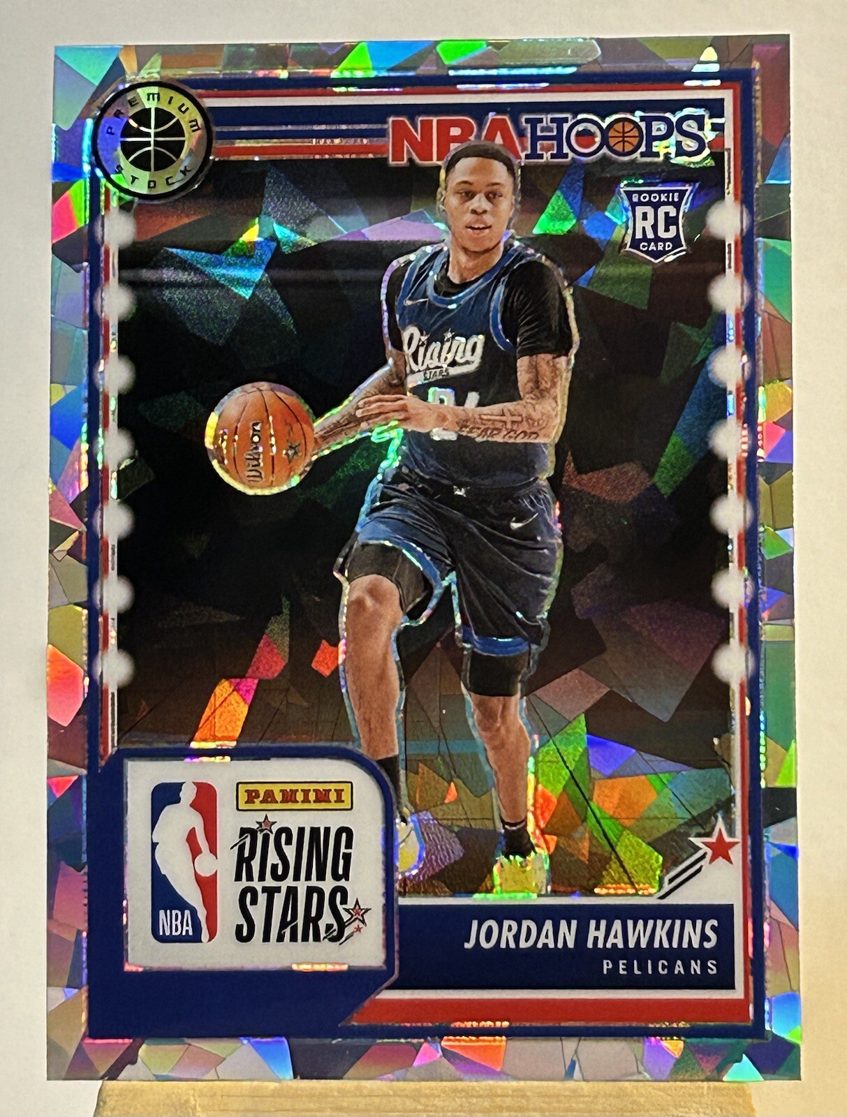 2023-24 Panini NBA Hoops Premium Stock RC Jordan Hawkins Rising Stars Ice Prizm￼