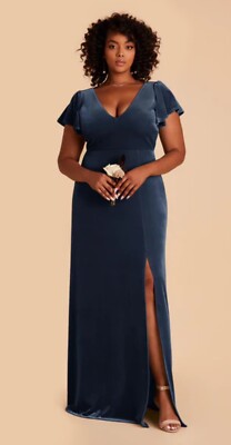 Velvet Storm Blue Dress By Birdy Grey Hannah Size S
