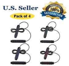 9 Ft Adjustable Aerobic Exercise Foam Handle Jump Rope Weighted Workout - 4 Pack