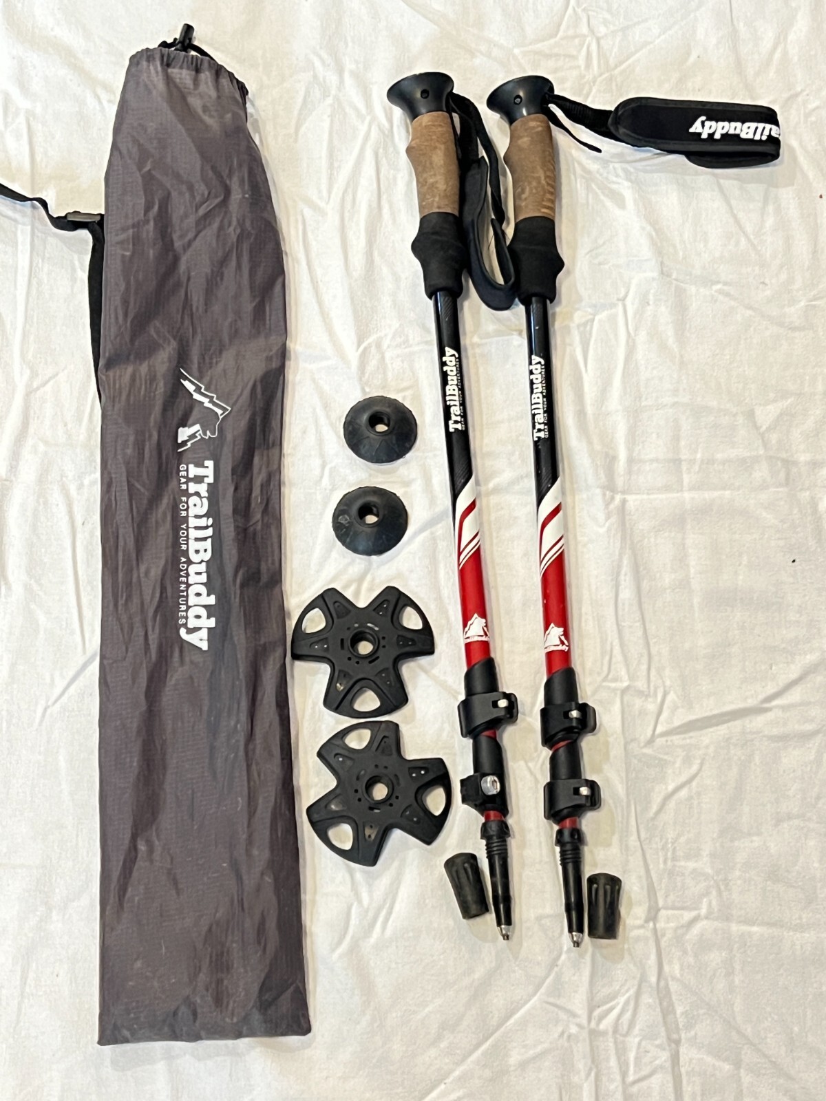 Set of Trail Buddy Trekking Poles 105135CM Red W/Bag 84A eBay