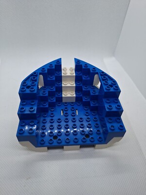 Lego Boot, Schiff Piraten Rumpf Weiss, Blau Armada Flagship 6051