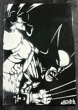 Signed "WOLVERINE" LOGAN CLASSIC X-MEN MARVEL Comics Pop Art Painting Airbrushed