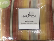 NAUITCA AVIGNON STRIPE 2pc TWIN DUVET COVER /...