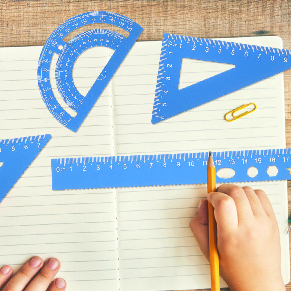 3 Boxes Professional Drafting Kit Triangles Ruler Set Square Metal eBay