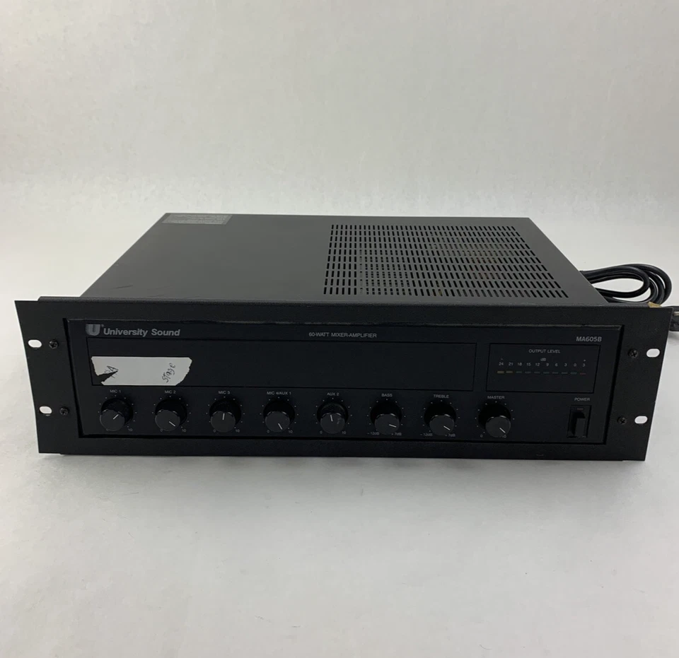 University Sound  MA605B  60-Watt Mixer-Amplifier Tested - Image 2 of 4