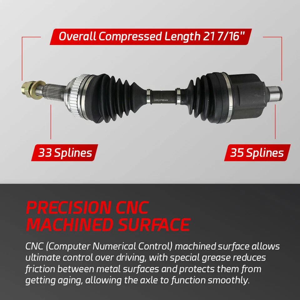 Eje delantero izquierdo CV para Cadillac Eldorado Seville Reatta Riviera 1989-1991 Foto 2 de 4