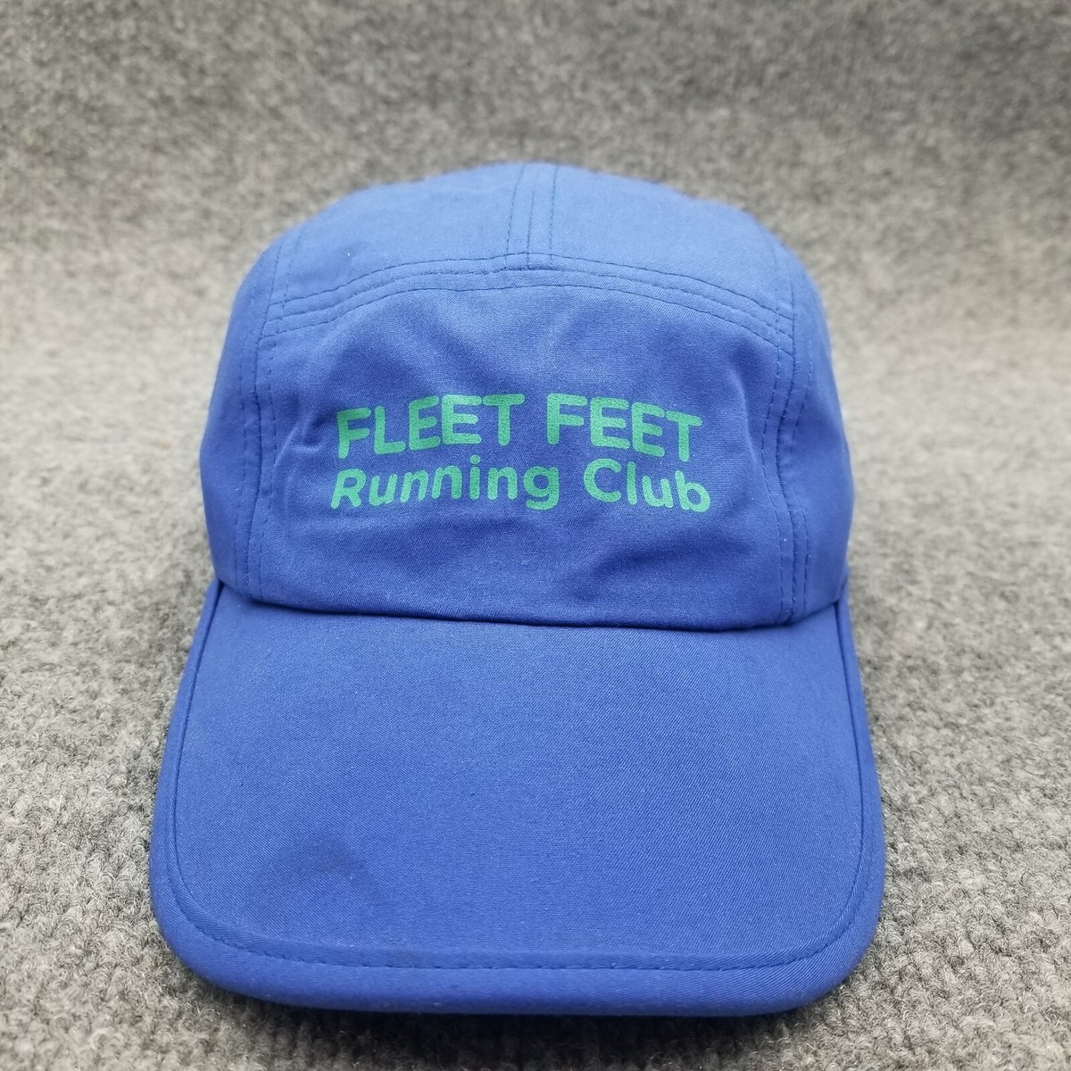 Fleet Feet Running Club Hat Cap Blue Strap Back Adult Panel