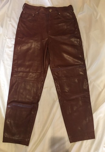 Brown leather Pants Size 