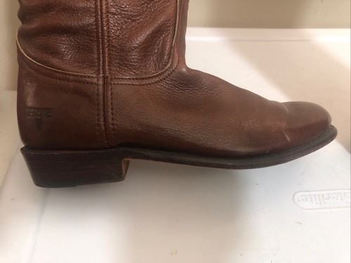 Frye Vintage Dorado Brown Leather Pull On Riding Roper Boots Women's Size 8.5 - Picture 13 of 24