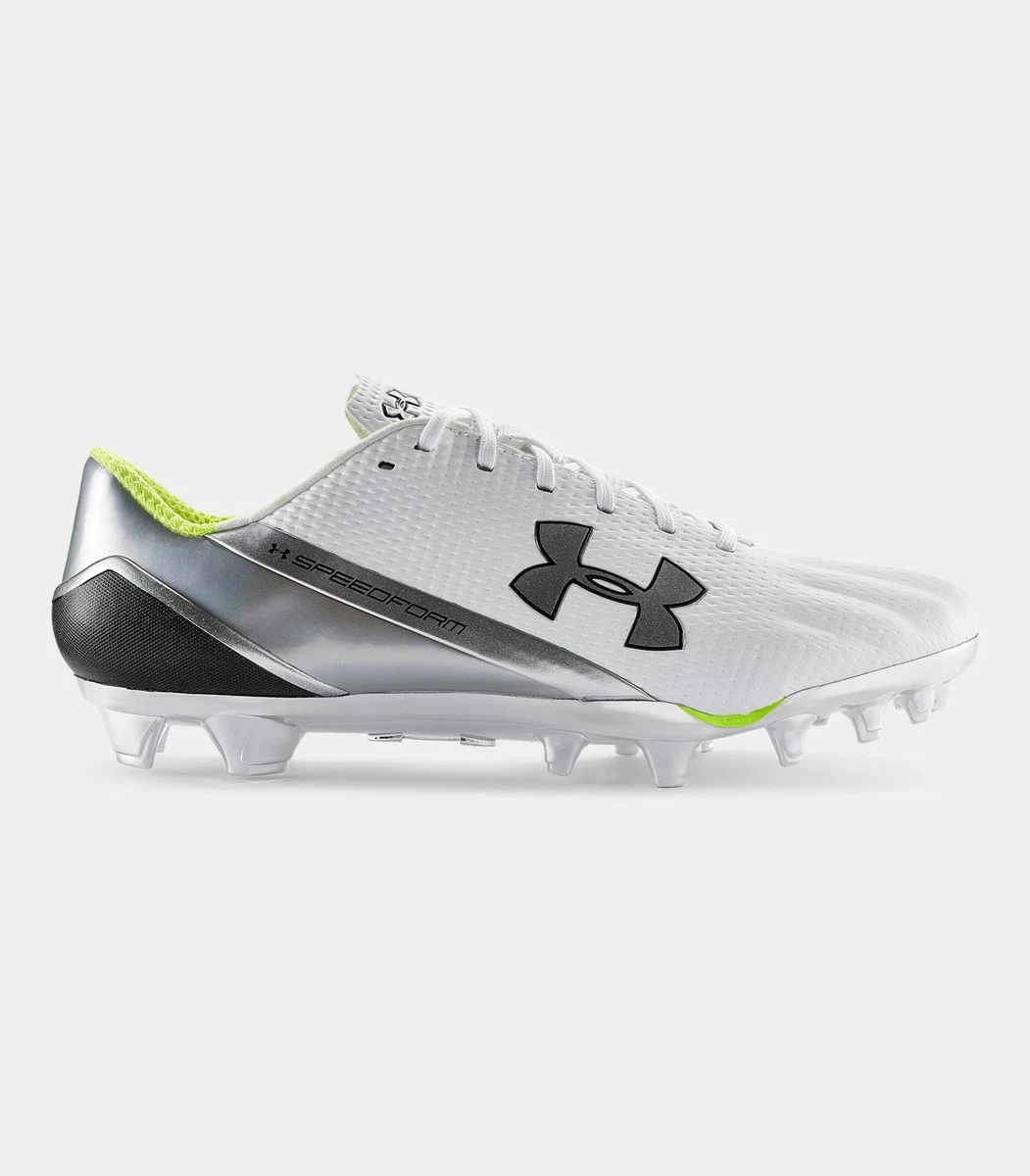 Under Armour UA White Silver Speedform MC Football Cleats Mens 16 NEW 130
