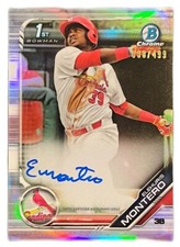 Elehuris Montero 2019 Bowman Chrome 1st Auto Refractor /499 Cardinals