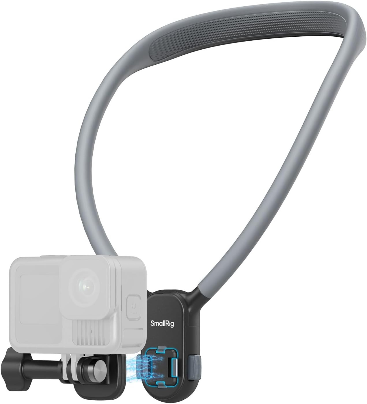 SMALLRIG Magnetic Neck Mount for Action Camera, Quick Release One-Click Button &