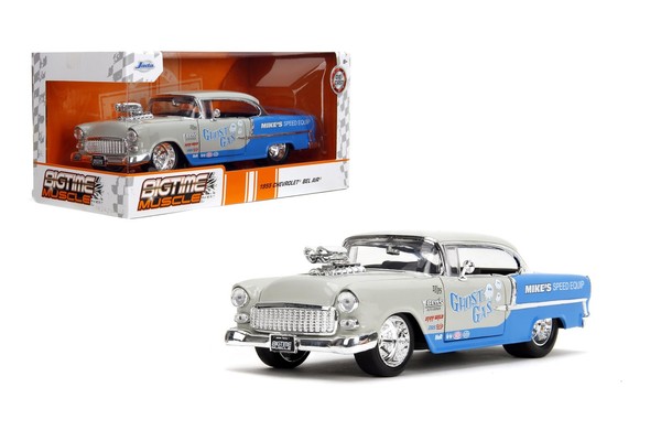 Jada Bigtime Muscle 1:24 1955 Chevrolet Bel-Air Die-Cast Car, Toys F (Us Import)-image