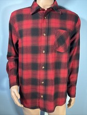 Field Stream Red Black Plaid Flannel Shirt Men s Size L