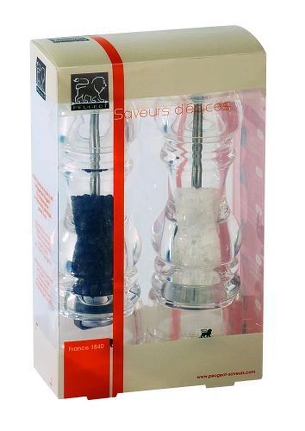 Peugeot Duo Pepper & Salt Mill Transparent - 12cm Clear