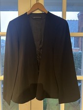 Zara Women’s Black Cape Blazer with Pockets, Size L - Never Worn