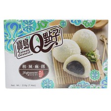 (VEGAN/HALAL) Mochis au Sésame Noir et Flocons de Noix de Coco - Taiwan Dessert