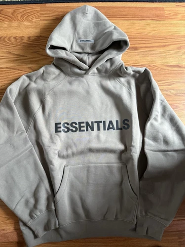 Felpa con cappuccio maglione Fear Of God Essentials Taupe 192ho202006f RARA NUOVA medium