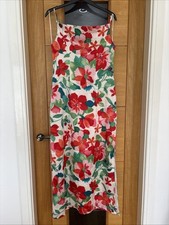 Quiz Women’s Floral Maxi Dress, Red/ Green, Size 12.