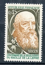 🦬Timbre France N°1767  - Luxe ** - Hansen - MNH** - 1973🦬