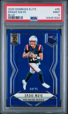 2025 Panini Donruss Elite - Drake Maye - Blue /75 - PSA MINT 9