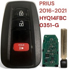 231451-0351 Remote Key Fob For Toyota Prius 2016 17 2018 2019 2020 2021 Hyq14fbc
