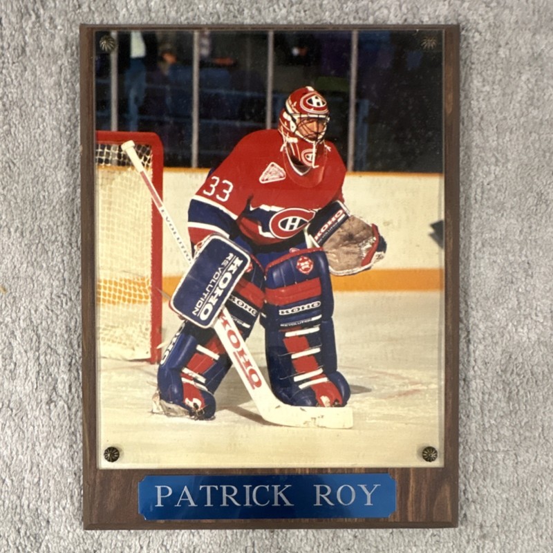 Patrick Roy Montreal Canadiens Plaque NHL 90s Wall Decor Hockey Memorabilia