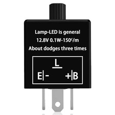Flasher Relay for LED Turn Signal CF14 LED Flasher Relay 3-Pin CF14 Adjustable