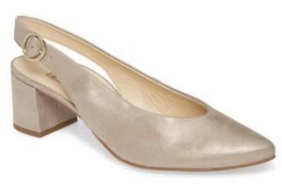 Paul Green Toluca Slingback Pump in Cashmere Metallic Suede Size 3.5 US 6