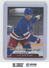 2020-21 UD Canvas Young Guns Alexis Lafrenière #C91 New York Rangers