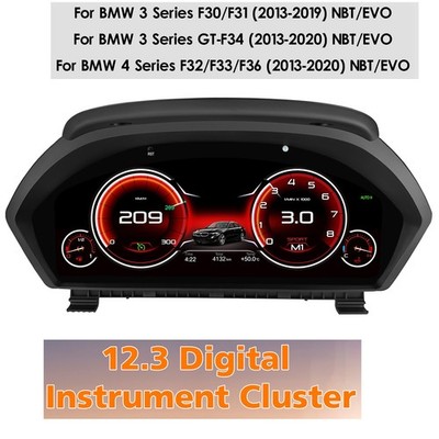 12.3''LCD Digital Cluster Linux Instrument For BMW 3 4 Series F30 F31 F32 F33 F36