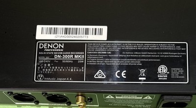 Denon DN-300R MKII Rack Mountable Audio Recorder | eBay