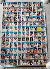 1989-90 OPC O-Pee-Chee NHL Hockey 132 Card UNCUT SHEET Lemieux Gretzky Roy+
