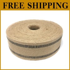 72 yds Black Stripe Jute Webbing - Upholstery Crafts